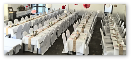 Dekoration f�r unseren Partyraum in Bochum f�r eine Hochzeitsfeier.